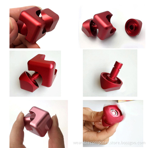 Metal super spinning top toys fidget hand spinner magic square fidget cube finger gyro bearing